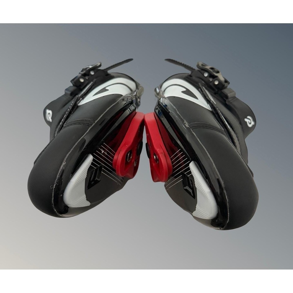 Peloton Cycling Shoes Mens US Size 12 Black Red White PL-SH-02 EU 46 With Cleats - Picture 11 of 16